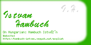 istvan hambuch business card